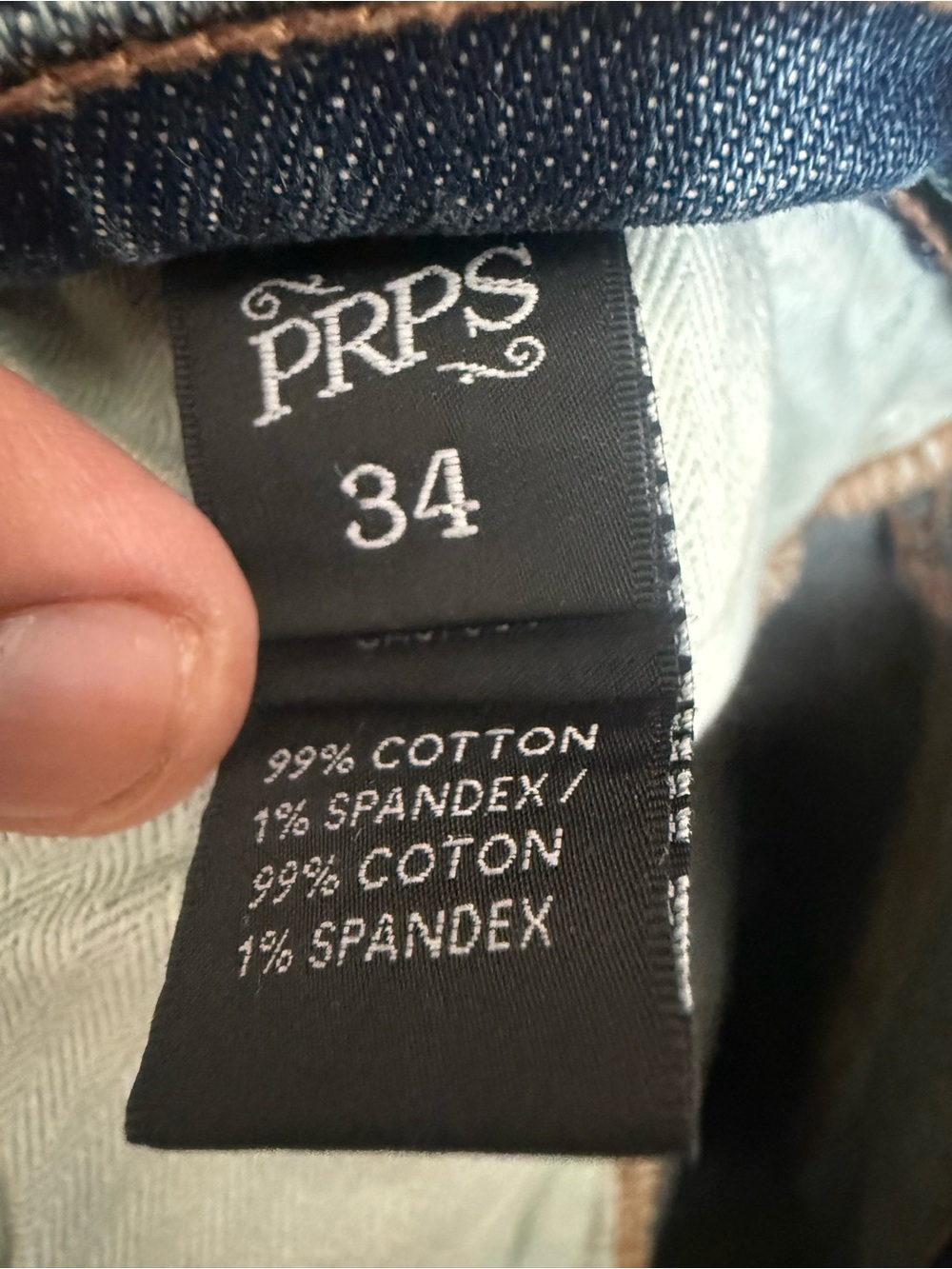 Prps Windsor Tapered Skinny Stretch Acid Wash Paint Denim Jeans Size 34x34 - Picture 7 of 11